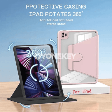 iPad Pro/Air üçin aýlanýan gorag gaby, galam saklaýjyly