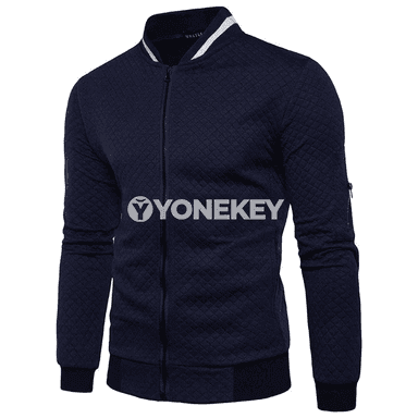 Erkekler üçin kapşonly zipperli ýeňil switer-jaket