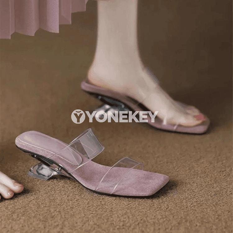 Açyk burunly ýokary ökjeli moda sandallary – tomus üçin