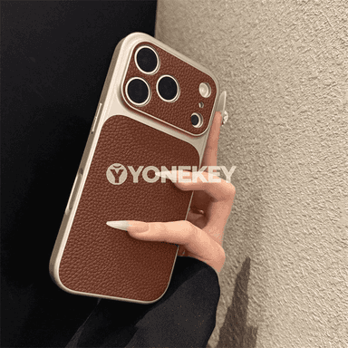 iPhone 11-17 üçin lychee gurluşly kämil goragly telefon gapagy