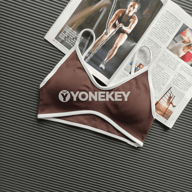 Aýallar üçin tikinsiz sport bra — dem alýan, ýassygy bar
