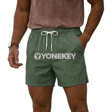 Erkekler üçin ýeňil sport şortik, çalt gurajak ýazky model
