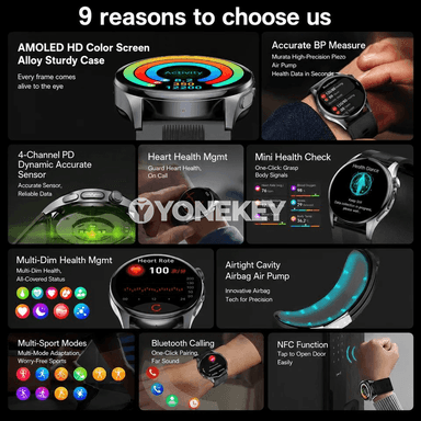 Akylly saglyk sagady S200: EKG, gan basyşy, NFC, Bluetooth, AMOLED