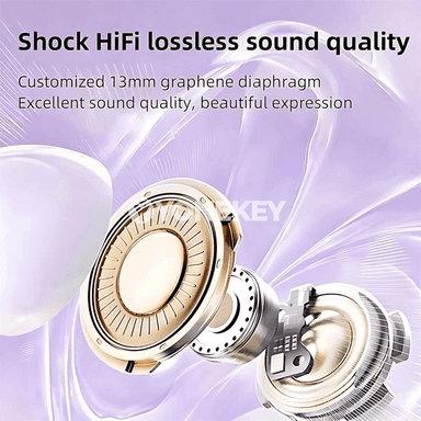 Bluetooth TWS semi-in-ear nauşnikler, HiFi, displeýli, güýçli batareýa
