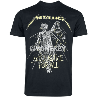 Metallica söýýänler üçin erkek-zenan futbolkasy, klassik grafika bilen