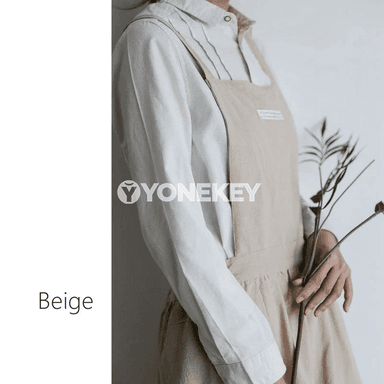 Aýal-gyzlar üçin bezegli aşhana we bag öňlügi, ýeňsiz pagta gönüş