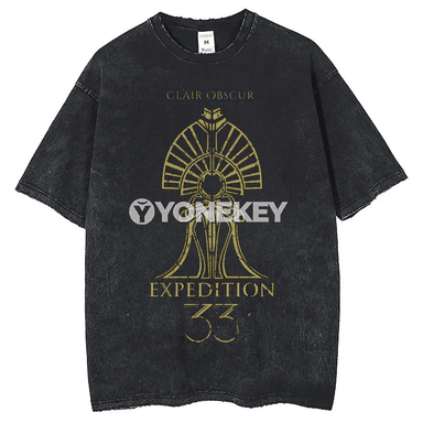 Clair Obscur Expedition 33 retro pagta futbolka, oýun muşdaklary üçin