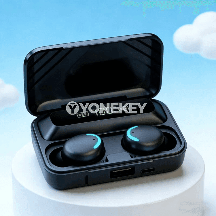 Bluetooth 5.3 simsiz sport naushnikler, 9D stereo, sensorly
