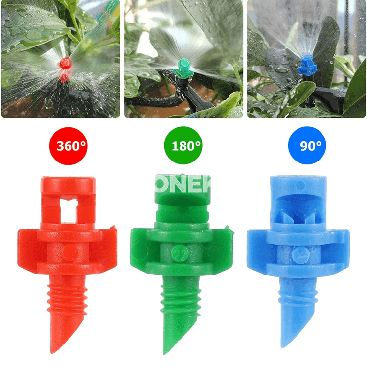100 sany damjalaýyn suw sepiji nozzler, 90°/180°/360°, bag üçin