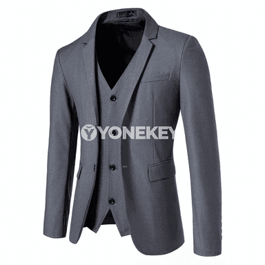 Erkekler üçin işewür-kasual blazer, inçe kesim, bir düwmeli