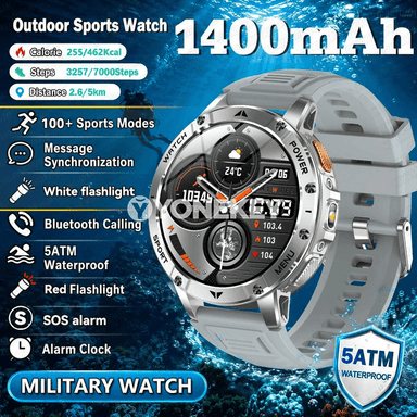 GUHUAVMI AK112 akylly sport sagady, 1.7" AMOLED, 5ATM, Bluetooth jaň, 1400 mAh