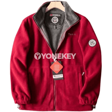 Erkekler üçin ýyly fleece penjek, giň kesimli, güýz-gyş görnüşi