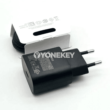 Samsung üçin 25W çalt zarýad beriji adapter, EU/US, Type-C