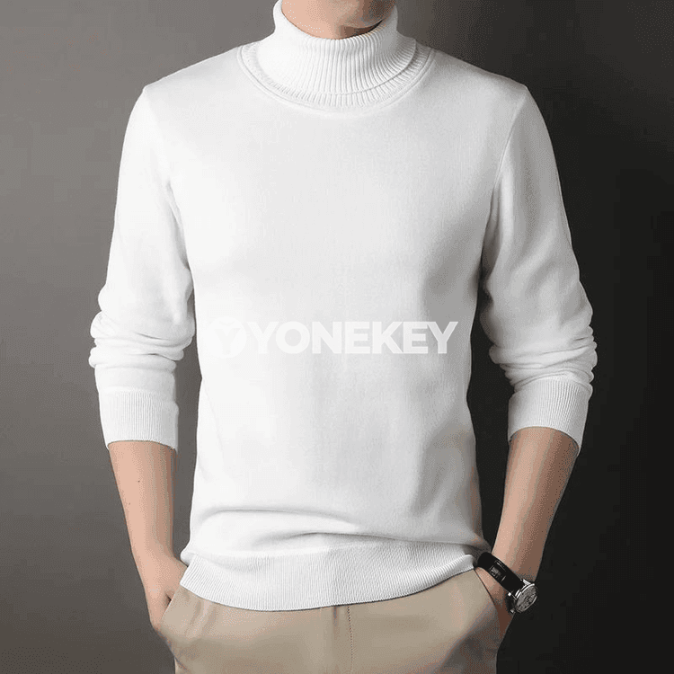 Erkekler üçin ýyly gyş switeri, ýokary boýunly, ýumşak fleece