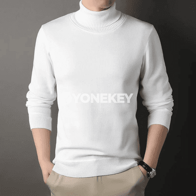 Erkekler üçin ýyly gyş switeri, ýokary boýunly, ýumşak fleece