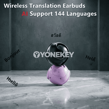 Diller terjime ediji Bluetooth nauşnikler, 144 dil, real wagt