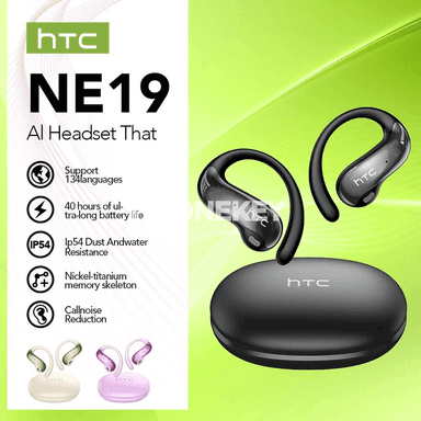 HTC NE19 AI Bluetooth simsiz nauşnikler, güýclü bas, suwdan goraýjy