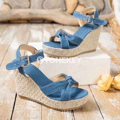 Zenanlar üçin moda platformaly sandal, kanwa ýazky ýeňil aýakgap