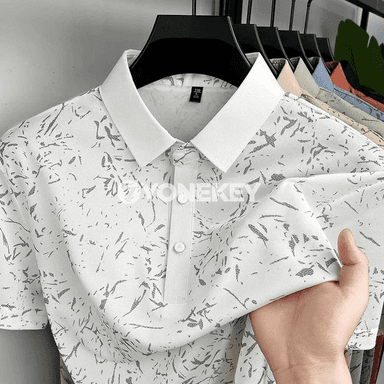 Erkekler üçin ýeňil polo köýnek, çaply, dem alýan, çalt gurýan