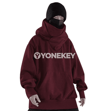 Erkekler üçin ýumşak fleece hudi, giň kesimli gündelik sweatshirt