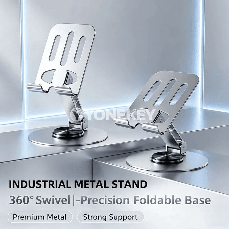 Metaldan 360° öwrülýän durnukly telefon stendi