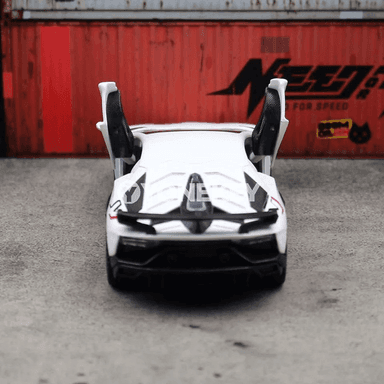 Lamborghini Aventador SVJ63 metal model awtoulag, 1:43, çekip oýnamak üçin
