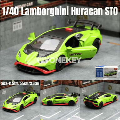 Lamborghini Huracan STO metal model awtoulag, 1:40, çekilýän