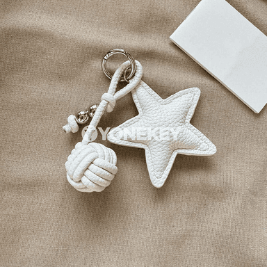 DIY sumka üçin elde ýasalan ýyldyzly açar halka, ajaýyp bezeg