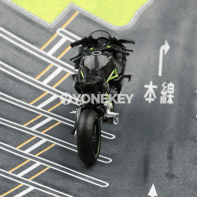 Kawasaki H2R Ninja 1:12 metal motosikl modeli, ýagtylyk we sesli
