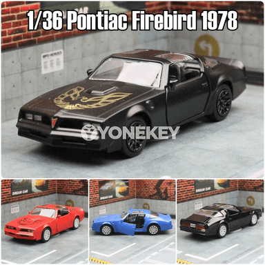 Pontiac Firebird 1:36 klassik diecast model awtoulag, çekimli