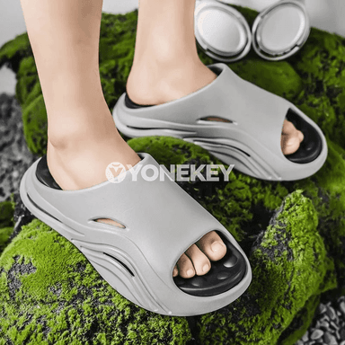Erkekler üçin massažly ýaz şlýopalar, rahat sandal görnüşi