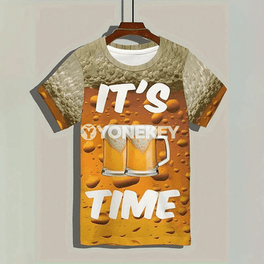 Erkekler üçin 3D oktýabr festiwal futbolkasy, vintage stil