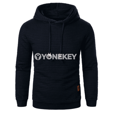 Erkekler üçin gyş- güýz jacquard ýazgılı kapýuşonly ýyly hoodie