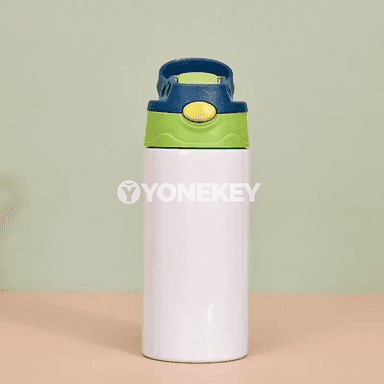 350 ml poslamaýan polat çagalar termos kubogy, samanly gapakly