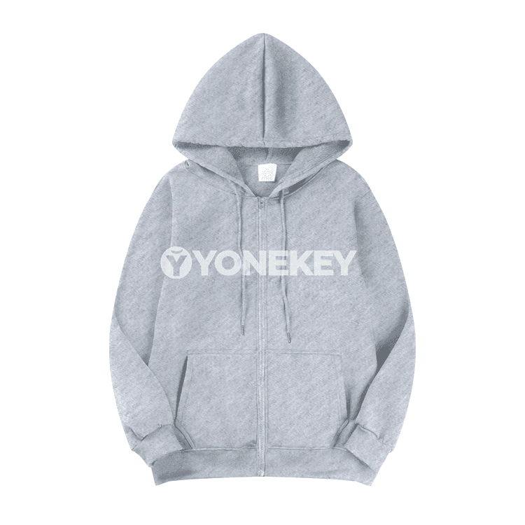 Erkekler üçin ýyly fleece zipli hudi, gündelik rahat model