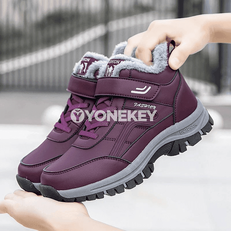 Zenanlar üçin ýyly, suw geçirmeýän ankle botinkalar, platformaly