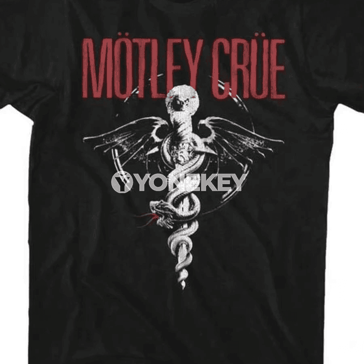 Motley Crue Dr. Feelgood erkekler üçin ýazky pagtaly futbolka