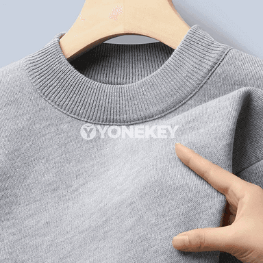 Erkekler üçin ýyly fleece switer, uzyn ýeňli, gündelik we ofis üçin