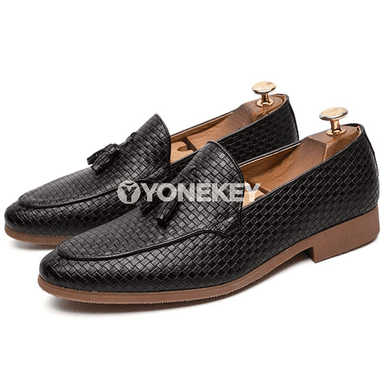 Erkekler üçin rahat deri loafers — klassiki gündelik aýakgap