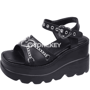 Aýal-gyzlar üçin moda açyk sandal, platformaly, ýokary ökçeli