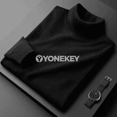 Erkekler üçin ýyly örme turtlenek switer, güýz-gyş üçin