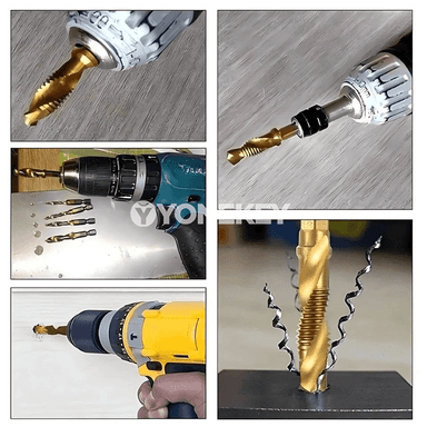 6 bölekli sap kesiji buraw toplumy, HSS, metal we agaç üçin