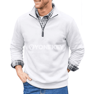 Erkekler üçin sportywka, ýaz-küz ýeňil half-zip sweatshirt