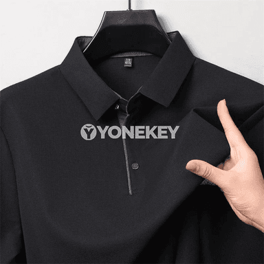 Erkekler üçin uzyn ýeňli polo köýnek, ähli pasyla laýyk amatly klassik stil