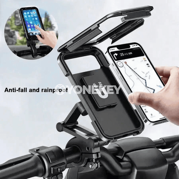 Welosiped we motosikl üçin 360° aýlanýan telefon saklaýjy
