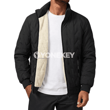 Erkekler üçin ýyly gyş kurtkasy, galyň fleece penjek