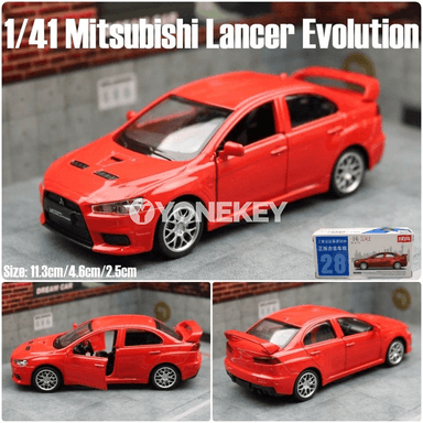 1:41 Mitsubishi Lancer Evolution EVO X model awtoulag, metal, kolleksiýa üçin