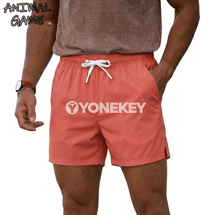 Erkekler üçin ýeňil sport şortik, çalt gurajak ýazky model