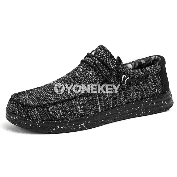 Erkekler üçin ýeňil we dem alýan kanwa loafer aýakgaplar