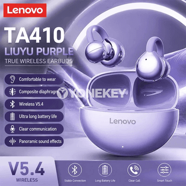 Lenovo TA410 simsiz Bluetooth 5.3 gulaklyk, mikrofonly